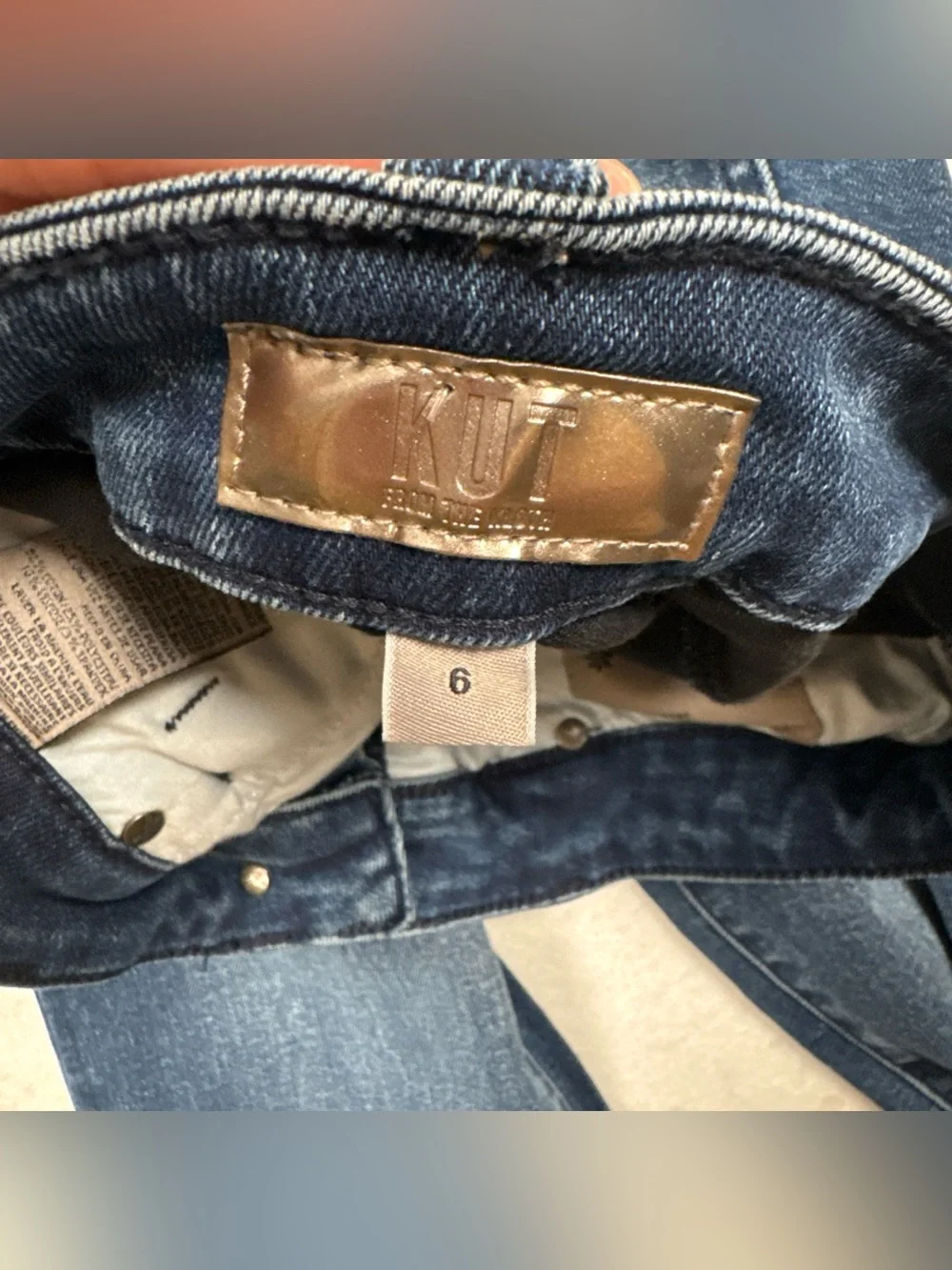 KUT From The Kloth Natalie Fab Ab Bootcut Jeans Women 6 Blue Denim High Rise Y2K